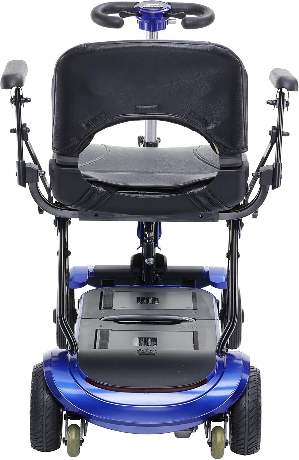Drive Medical Zoome Flex Ultra Compact Folding Travel 4 Wheel Scooter, Blue : Health & Household