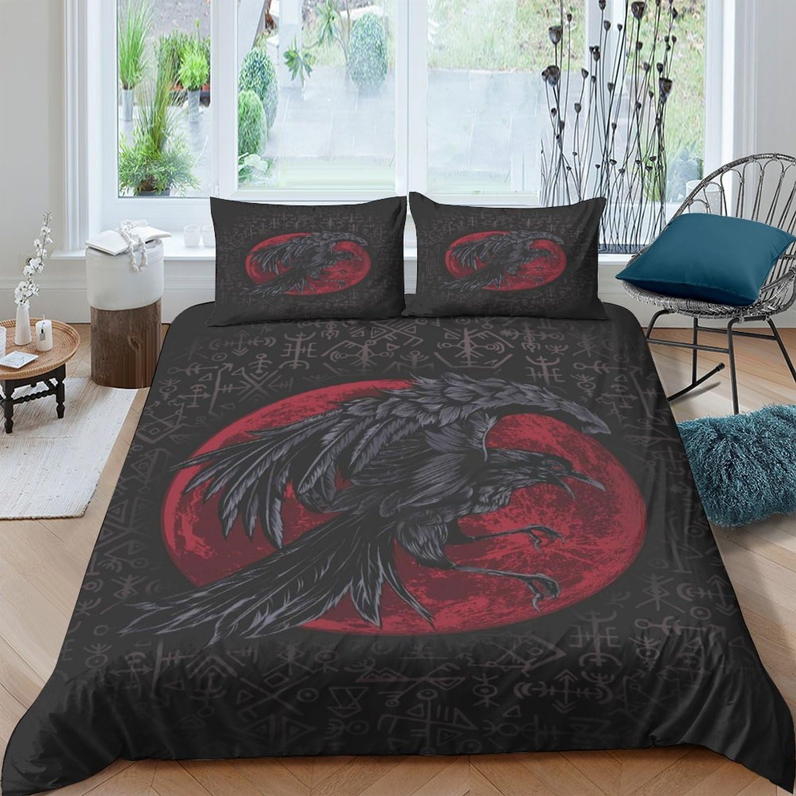 Ctjqhvkz Style-4 3D Printed Black Red Dragon Fitted Sheet Microfiber Soft Bed Cover Medieval Art For Bedroom Guestroom Decor Mattress Protection Single（135X200cm）