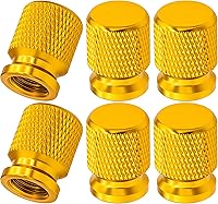 Vista 64 de 4 piezas de tapas de válvula de neumático con estilo púas, cubiertas de válvula de neumático universales de aleación de aluminio a prueba de polvo