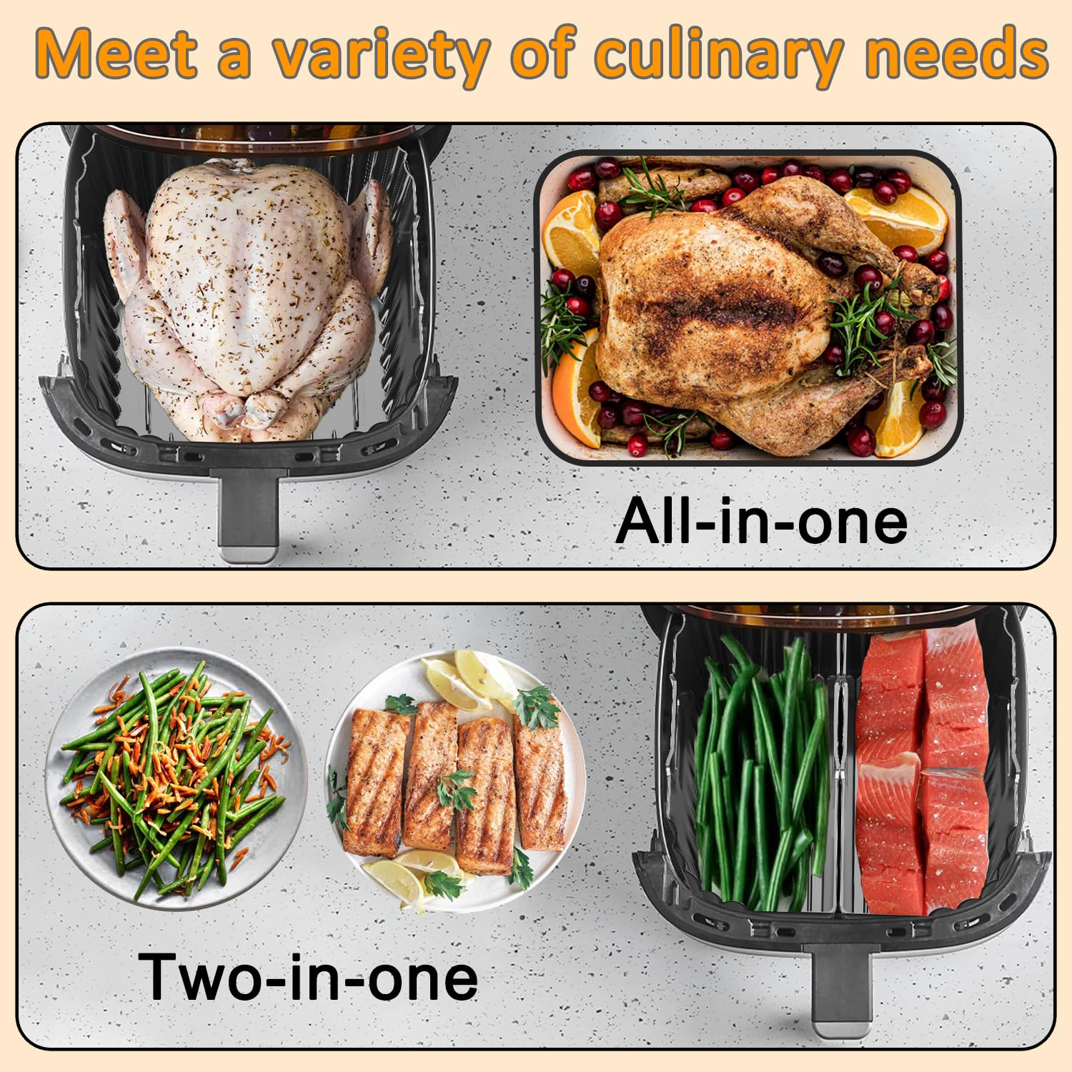 Heißluftfritteuse Zubehör Set - Kompatibel Mit COSORI, Ninja SL400 & Russell Hobbs