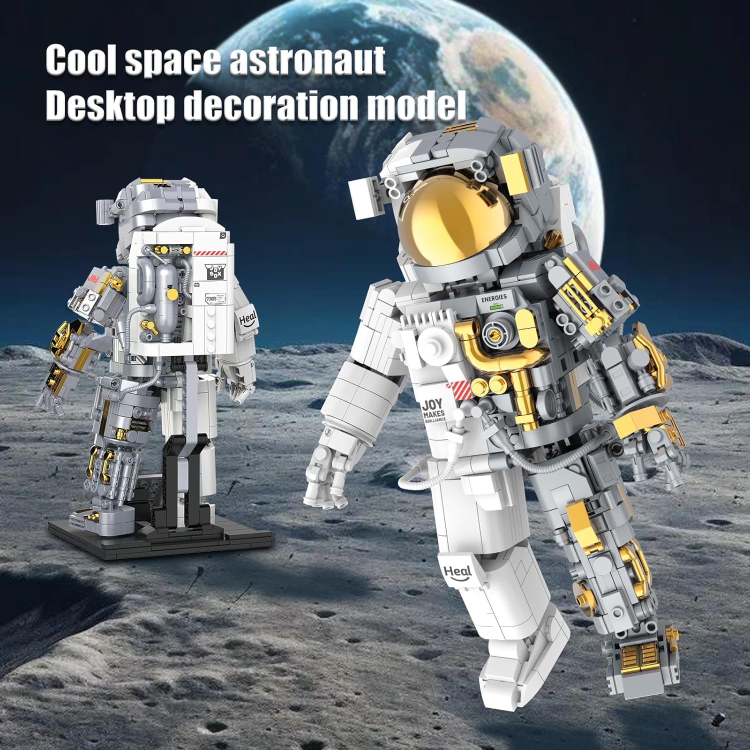 Building Block Sets, Space Astronaut Building Set 1008 Pcs for Adult Teenager Aged 14+, Spaceman Model Building Kit Toys for Gift, Home or Office Decor