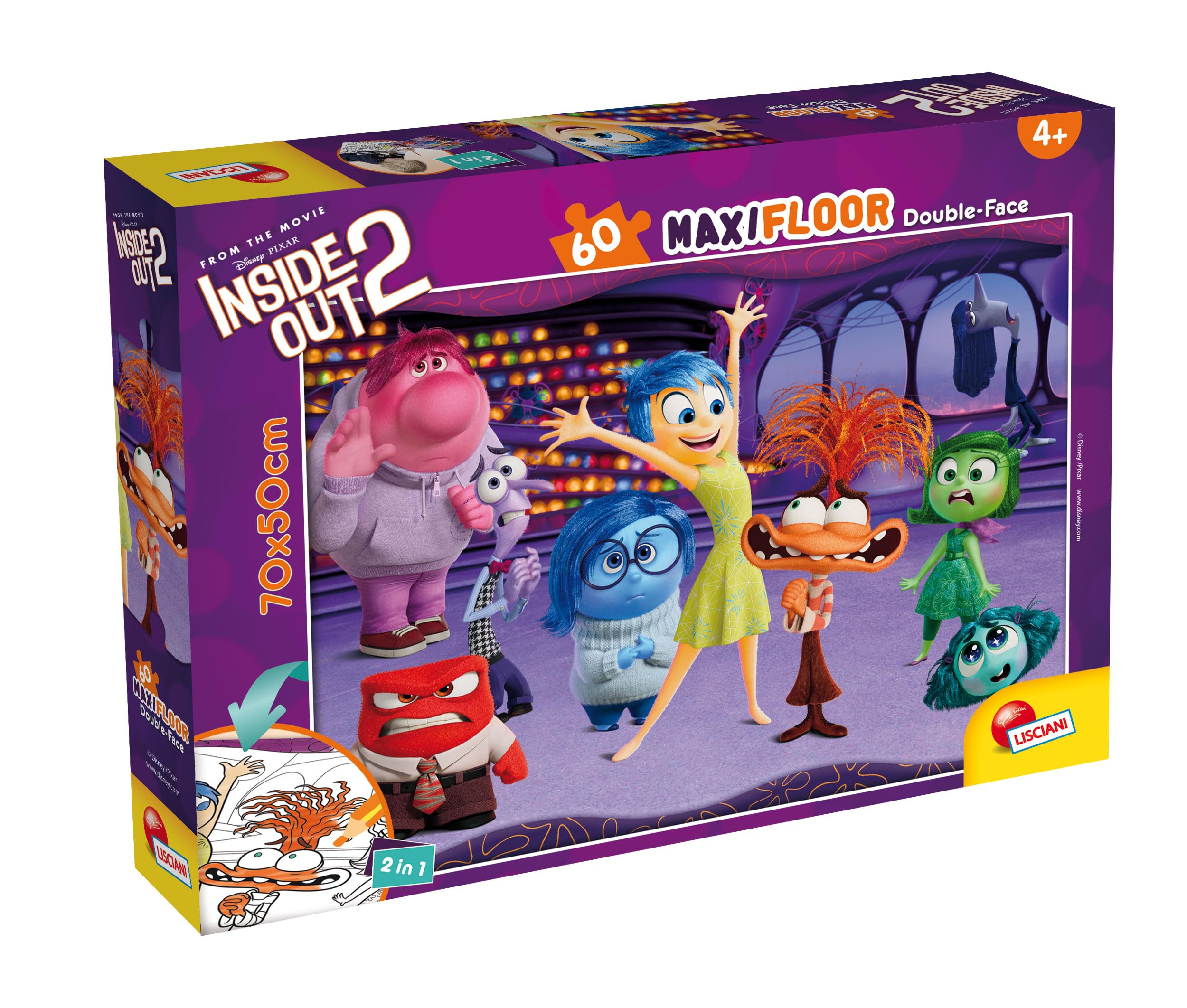 Amazon.com: Lisciani - DISNEY INNER OUTDOOR 2 - Puzzle 60 Pieces