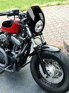 Motorcycle Front Fairing Headlight Front Cowl Glossy Black