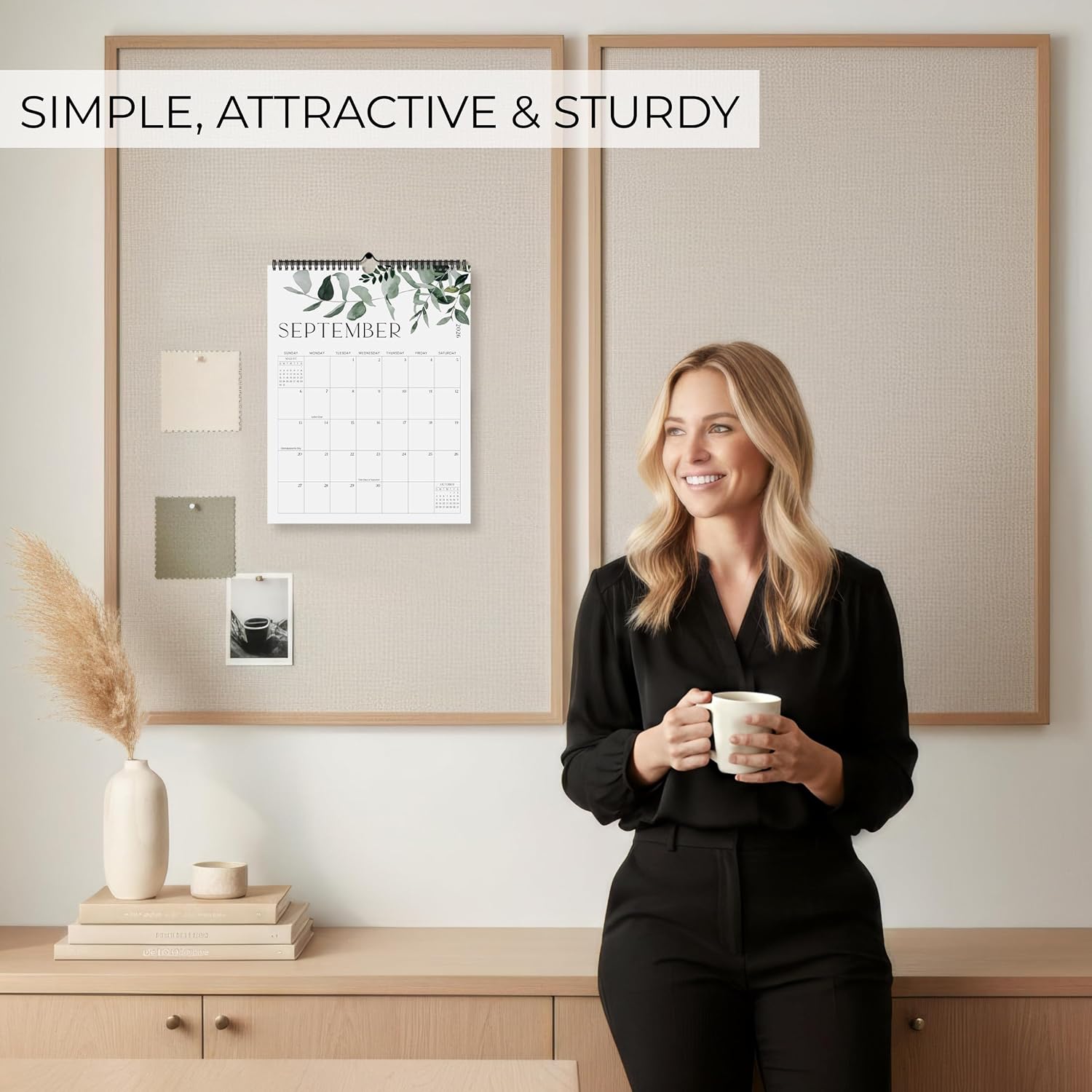 Aesthetic 2026-2027 Wall Calendar - Runs from January 2026 Until July 2027 - The Perfect Large Modern Greenery Calendar Planner for Easy Organizing