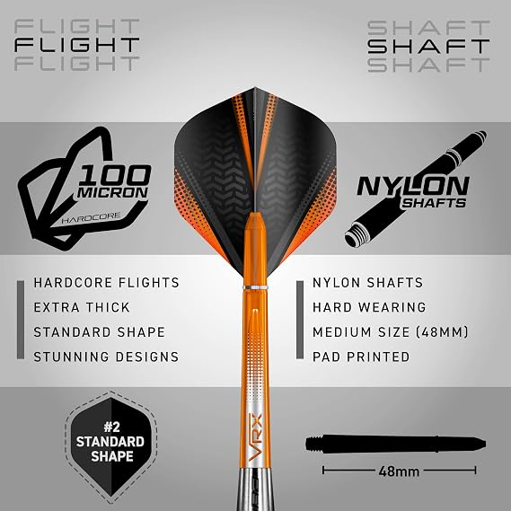 RED DRAGON Darts | Amberjack | Steel Tip | Tungsten Darts Set | 22g - 30g
