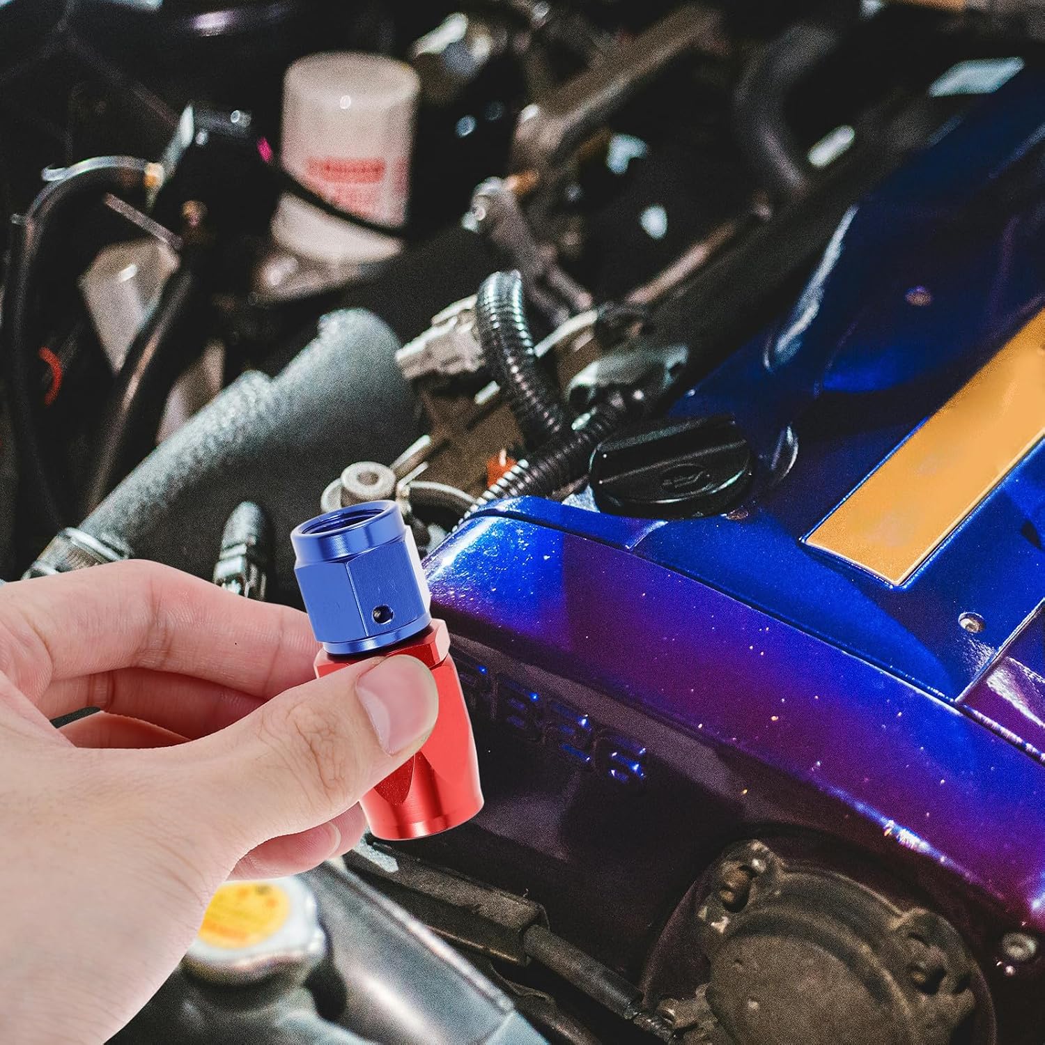Quick-release Hose Barb Fitting Adapter for Vehicle Oil Pipe, Aluminum Alloy Line Fitting for Automotive Modifications, Reliable Detachable 4an Hose Connector