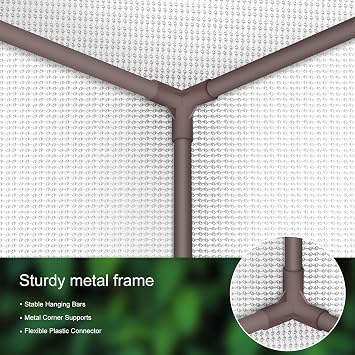 ATOUR 24x24x63 Grow Tent, 1680D High Reflective Mylar Hydroponic Grow Tents, Waterproof Grow Tent with Double Cleart Observation Door and Floor Tray, for Indoor Plant Growing
