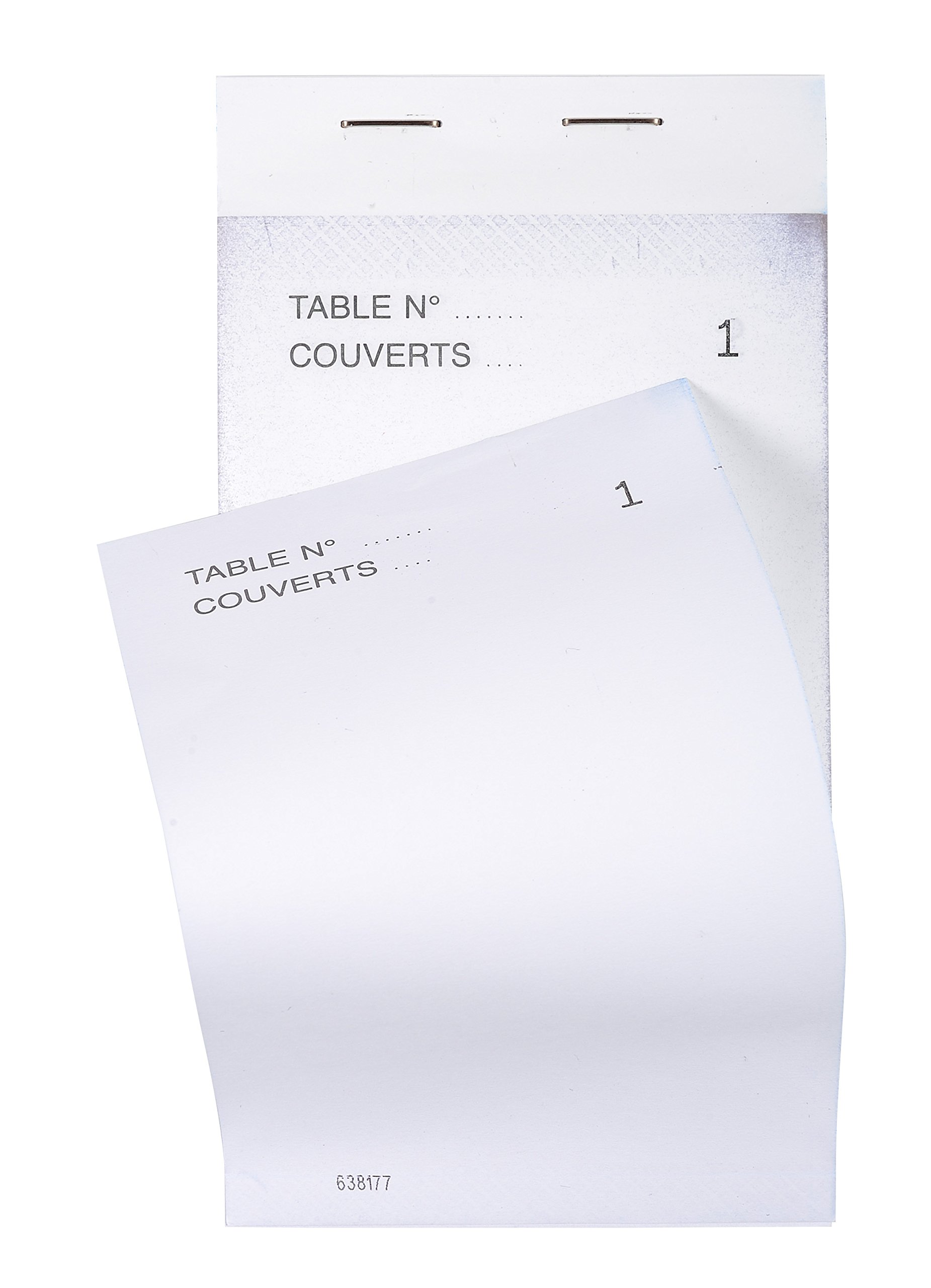 Exacompta - Réf. 96201E - Carton de 50 blocs Maître d'Hôtel - Carnet de commande pour restaurants - 50 feuillets blancs autocopiants en 2 exemplaires numérotés - Format vertical 8 x 15 cm