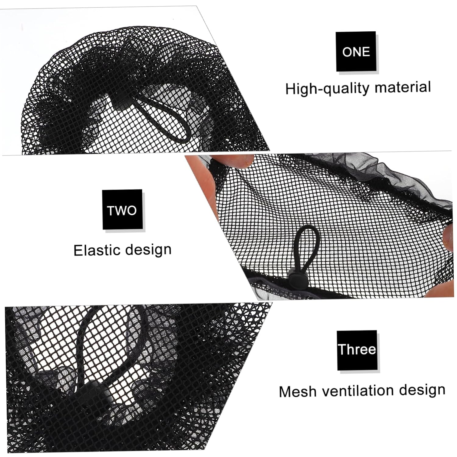NOLITOY 15pcs Snood Hair Net Drawstring for Ballet Dance Performance Elegant Elastic Mesh Hair Cover for Dancers and Brides for Updos and Formal Hairstyles