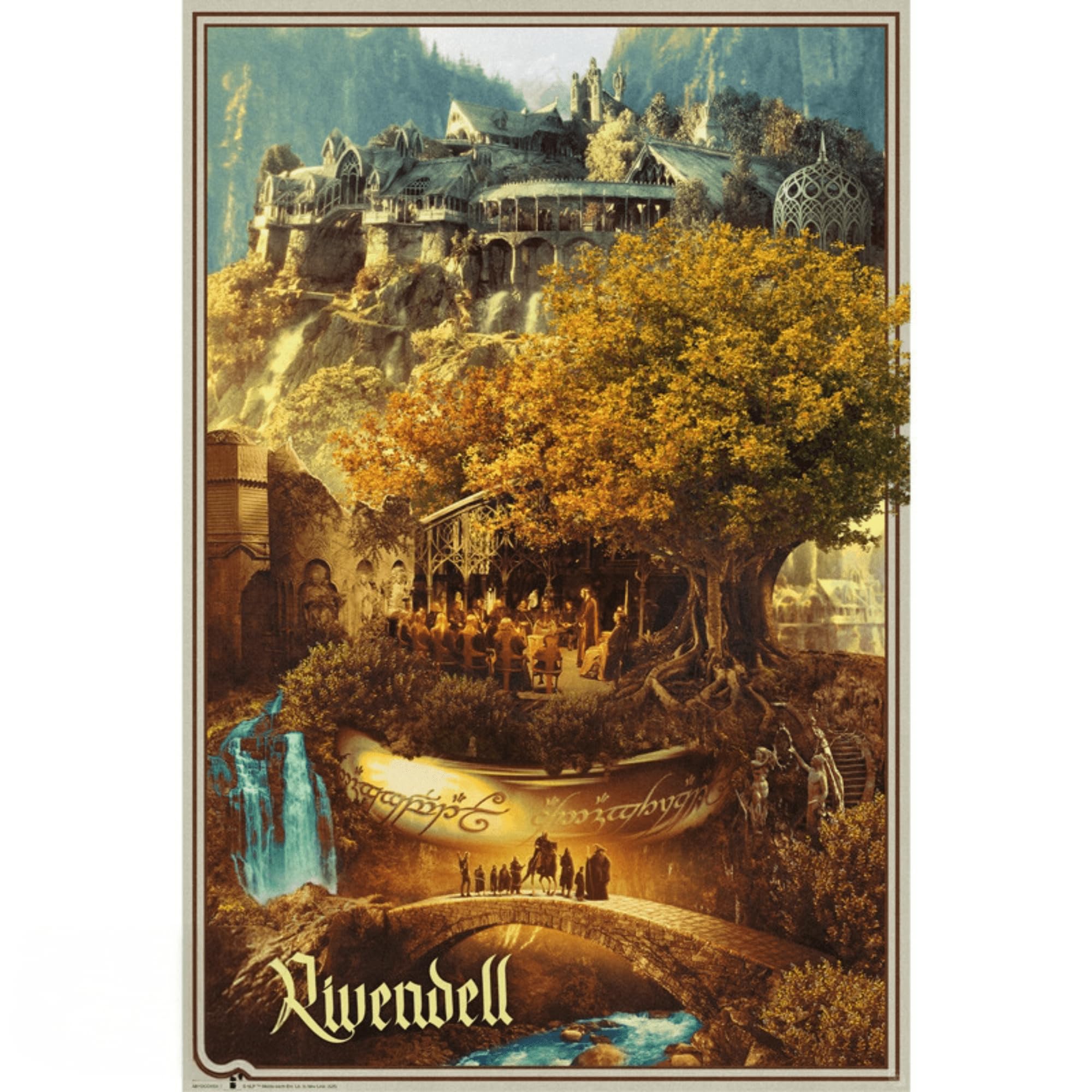 Abystyle Green Lord Of The Rings Rivendell 61 X 91.5Cm / 24.2 X 35.8 Inches Maxi Poster - Shipped Rolled - Art Poster - Wall Posters - Posters & Prints | Lord Of The Rings Merchandise