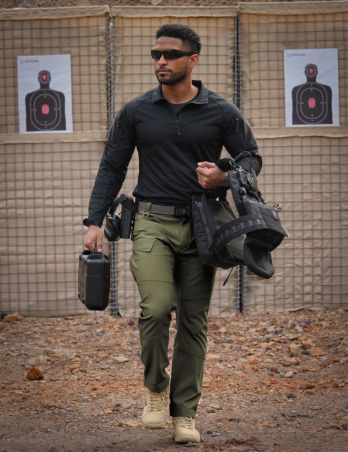 Tactical Pants Men's Flex Ripstop Water-Resistant Lightweight Stretch Cargo Trousers for EDC Outdoor Work Hiking