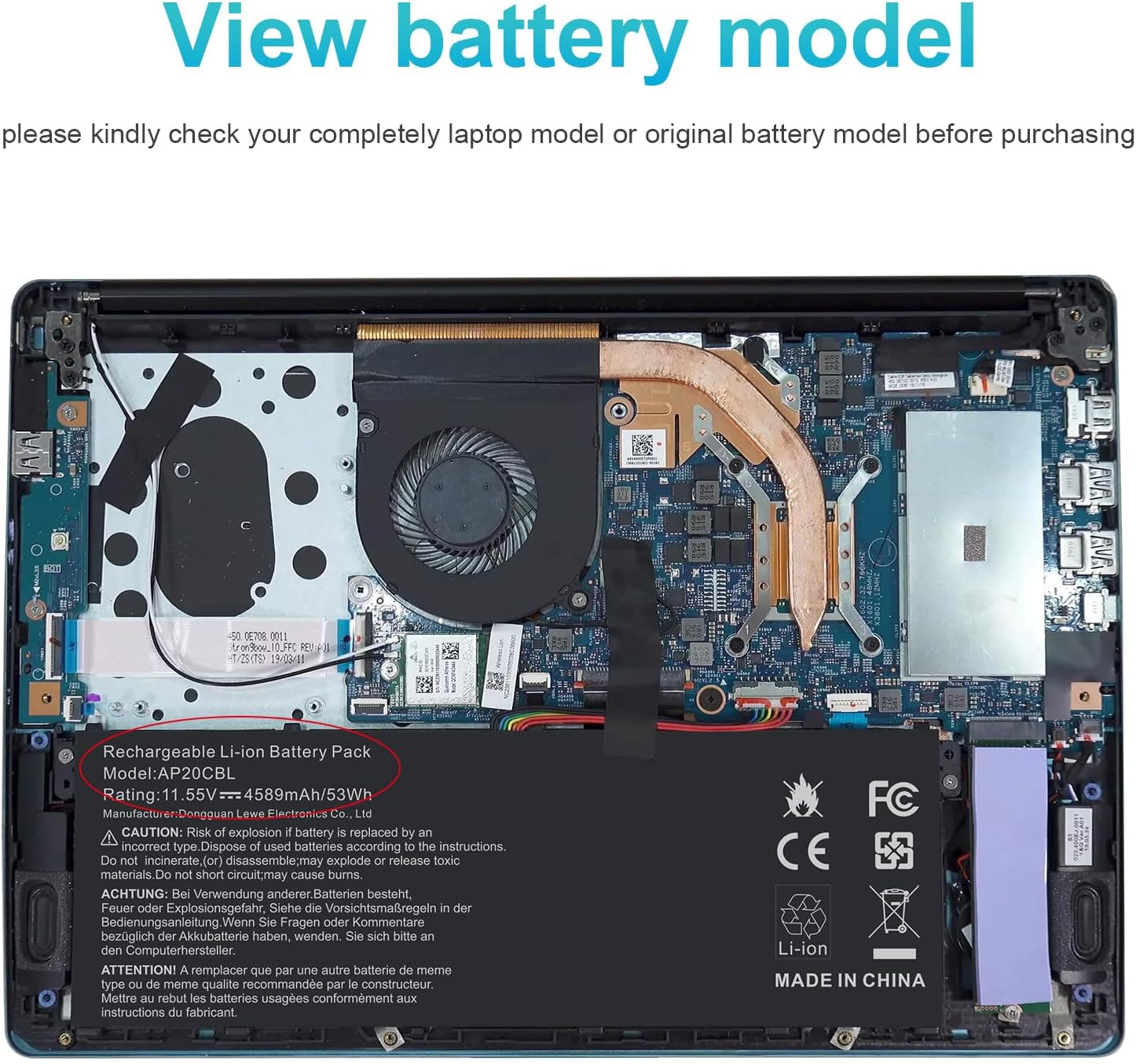 TREE.NB AP20CBL Laptop Battery Replacement for Acer Aspire 5 A515-45 A515-46 A515-45G Aspire 7 A715-43G Swift 3 SF314-43 SF314-511 Vero AV15-51 TravelMate Spin B3 B311RNA-32