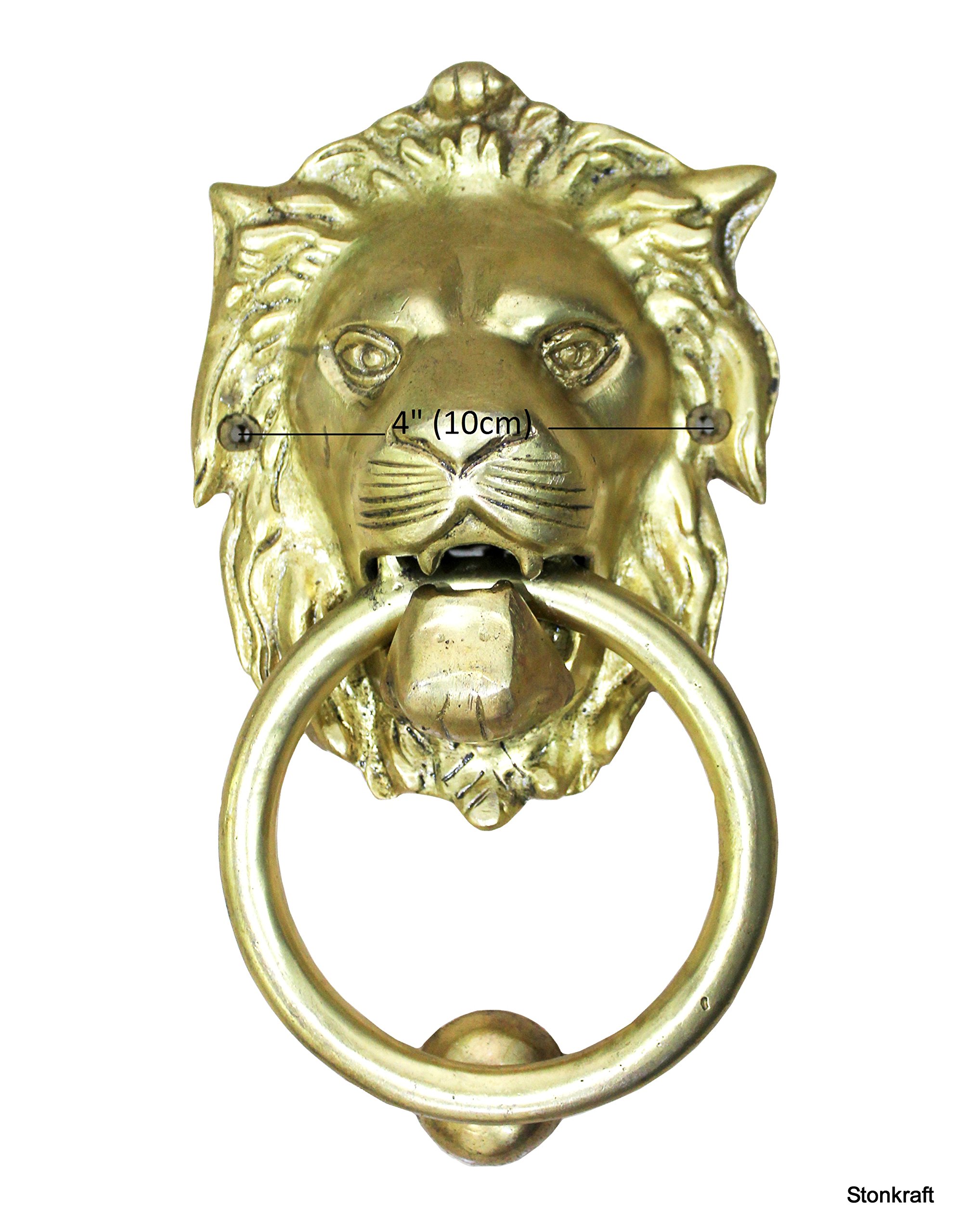 StonKraft Laiton Lion Heurtoir Heurtoir Porte Heurtoir Porte Accessoires (Lion 6")…