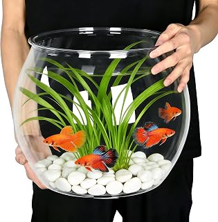 5 Gallon Plastic Fish Tank Large Clear Bowl
