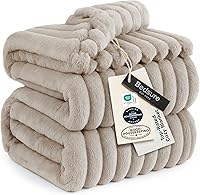 Vista 45 de Bedsure GentleSoft - Manta de forro polar gris tamaño Queen para sofá, mantas suaves y acogedoras para mujer, lindas mantas pequeñas para niñas, 90