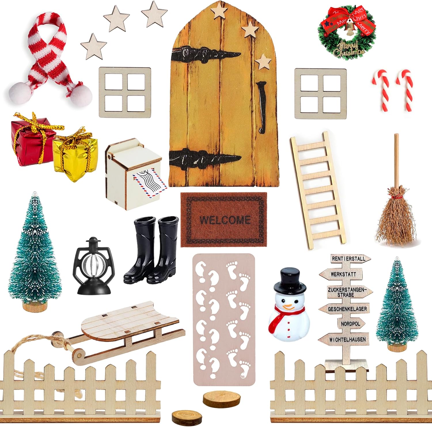 Fox Bunny Gnome​ Door Accessory Set