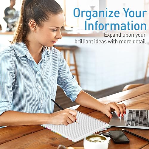 Miniatura 6 de Sweetzer & Orange S&O - Lindos cuadernos en espiral con rayas universitarias con bolsillos, cuaderno de tapa dura para mujer, bonitos cuadernos para