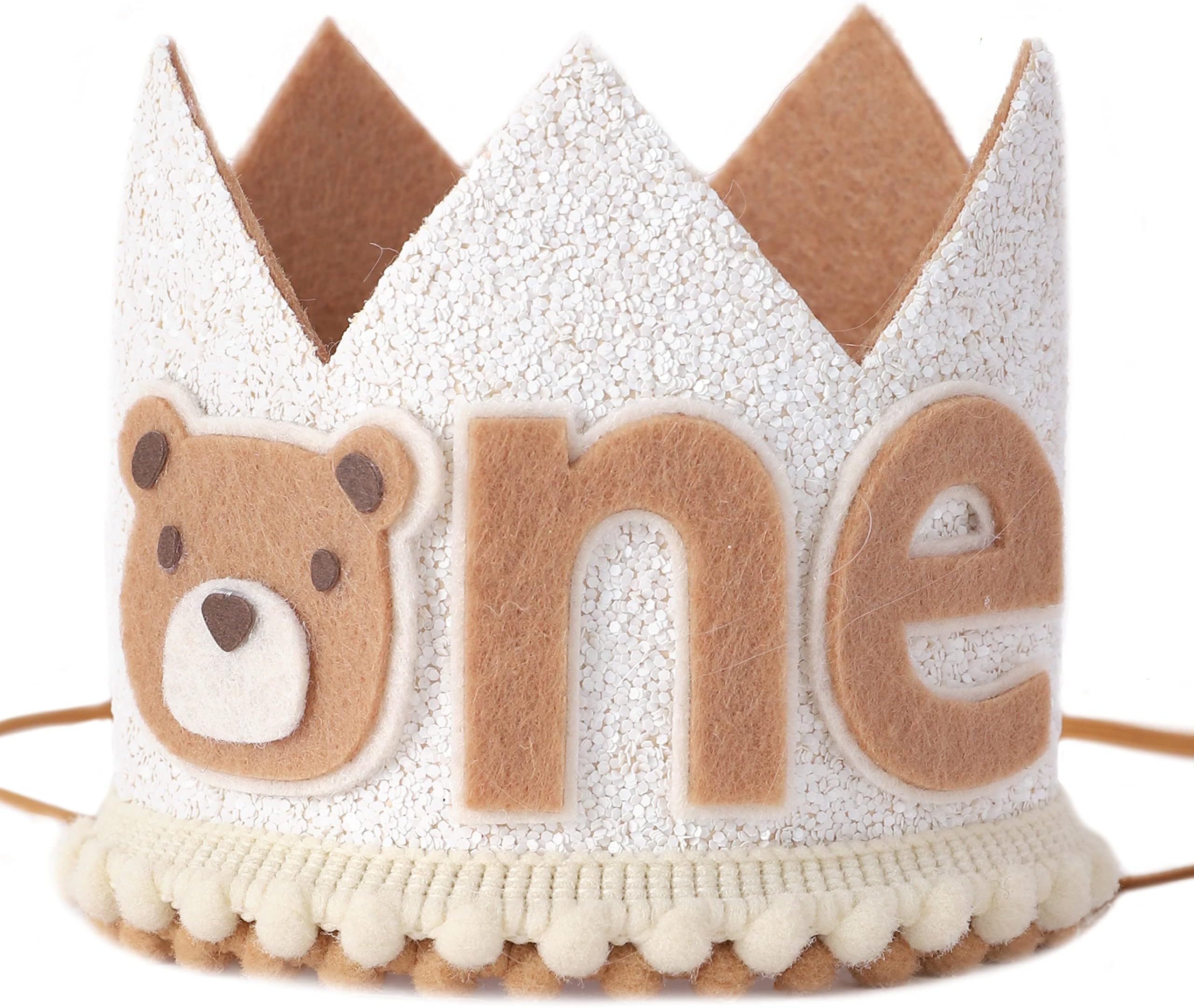 Little Bear Wild One First Birthday Crown Hat, One Happy Camper Baby 1st Birthday Party