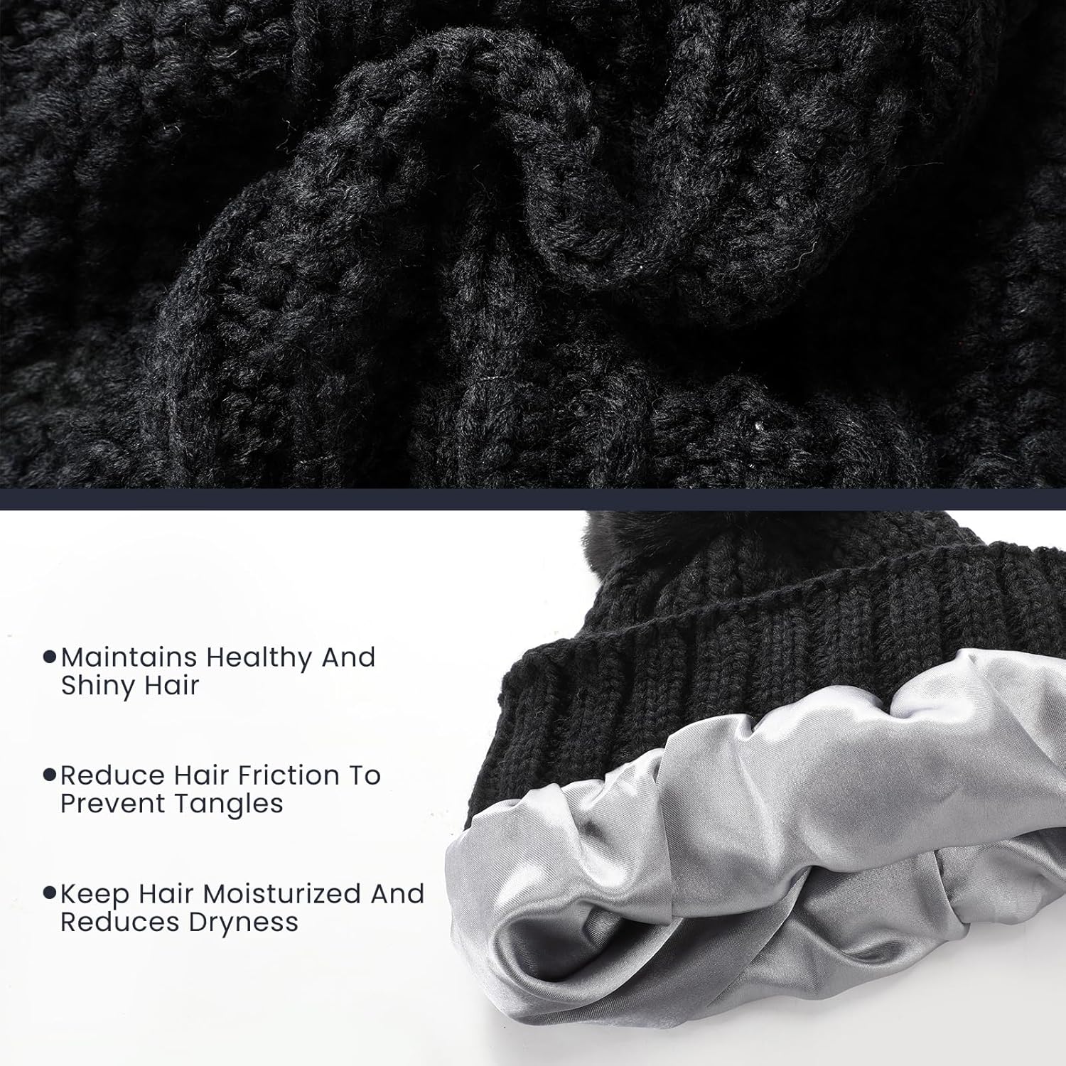 Suhine 8 Pcs Women Hat Scarf Gloves and Earmuff Set Winter Knit Beanie Pompom Hat Warm Touch Screen Gloves for Men Adult