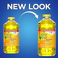 Vista 2 de Pine-Sol Limpiador multisuperficie, CloroxPro, fórmula concentrada 2x, limón fresco, 80 onzas líquidas