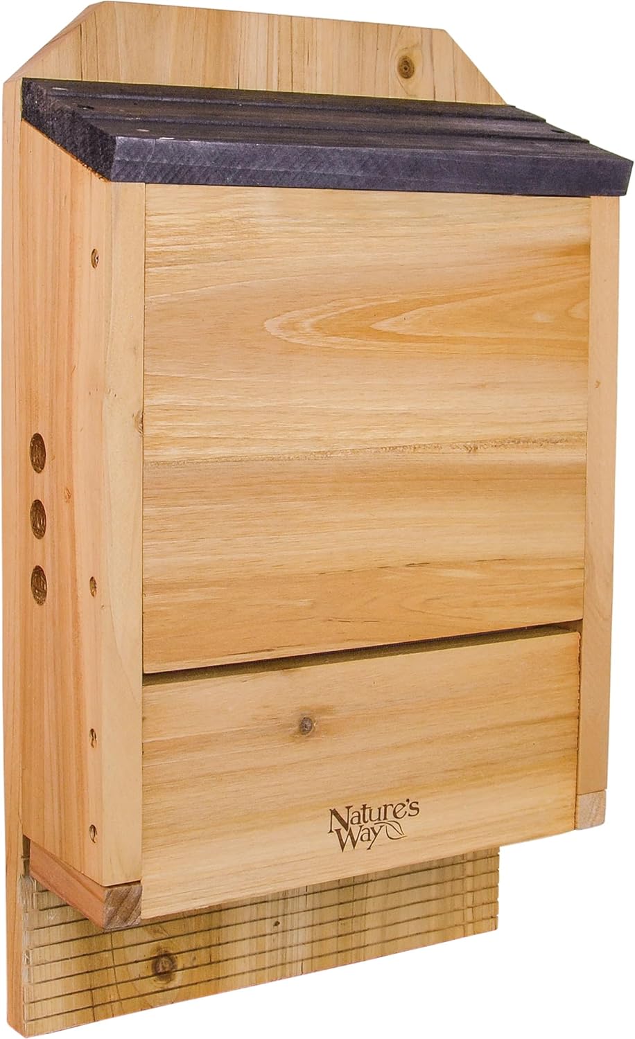Nature's Way Bird Products CWH6 Triple Chamber Cedar Bat House, 20.5" x 12" x 5"