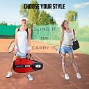 WHACKK Drive Tennis Bag Red Black | Racket Bag for Tennis & Badminton with Shoe Pocket | Backpack Style Kit Bag for Men, Women & Junior Players gallery image