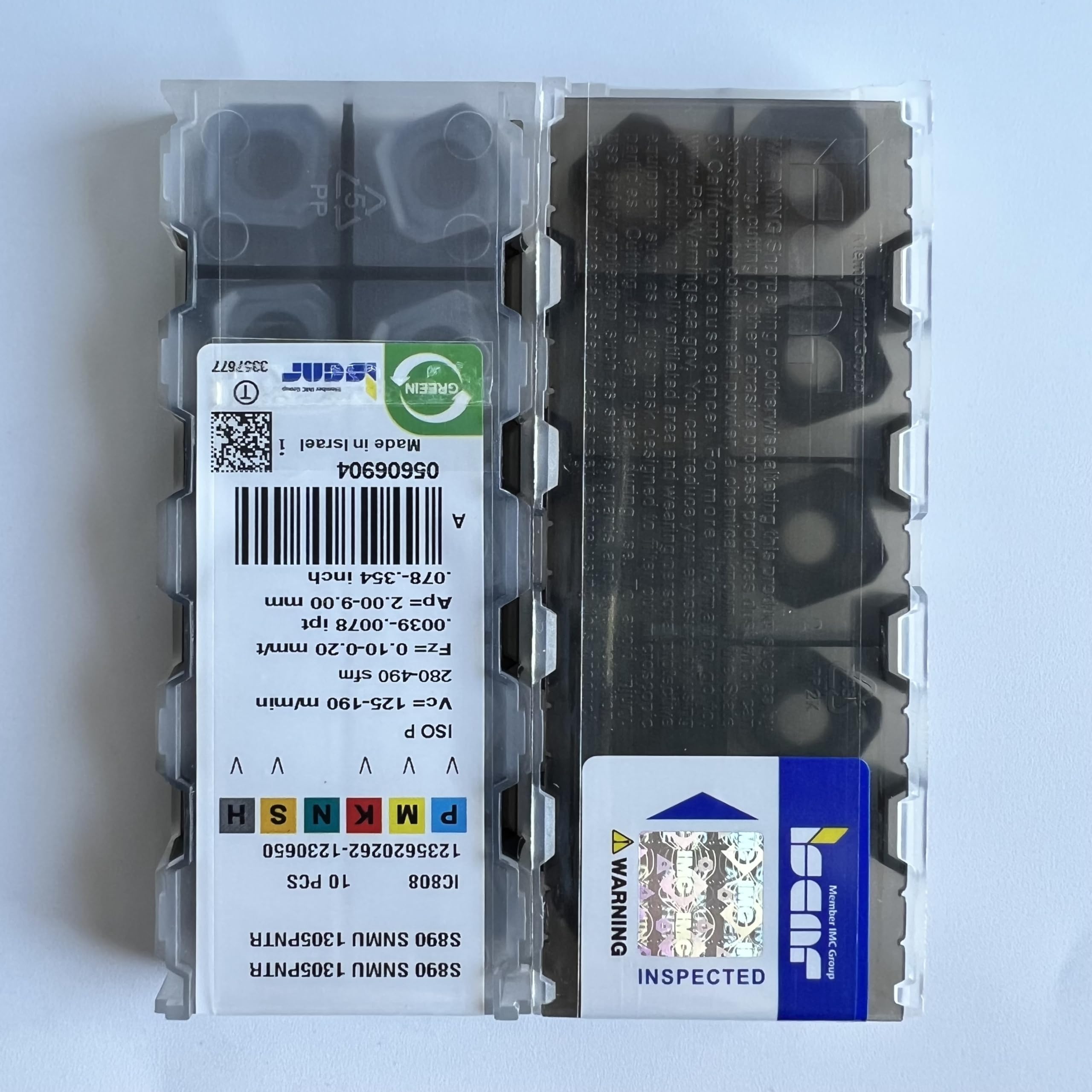 Plaquette carbure de tungstène S890SNMU1305PNTR IC808 pour fraisage CNC