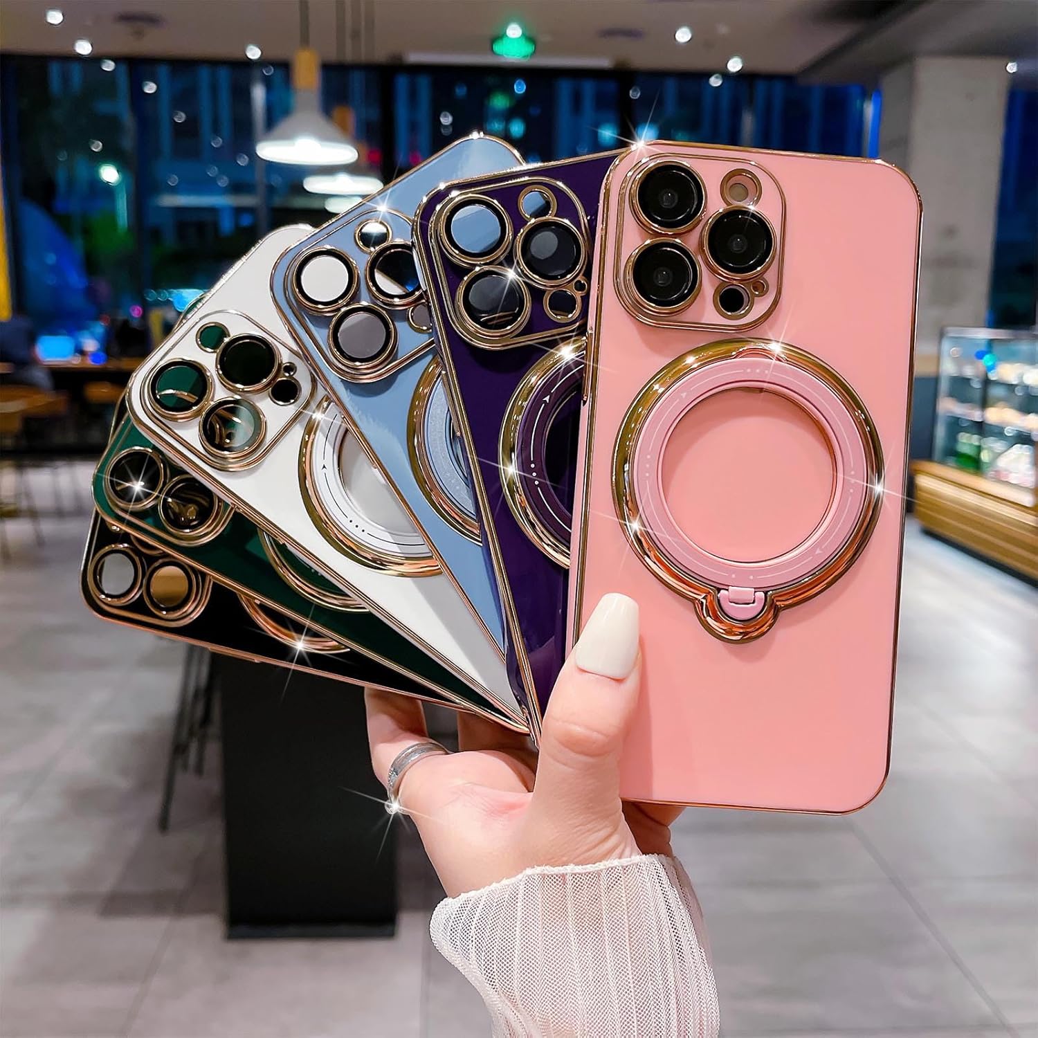 Funda Magnética Mate De Lujo Para IPhone, Protector De Lente De Cámara