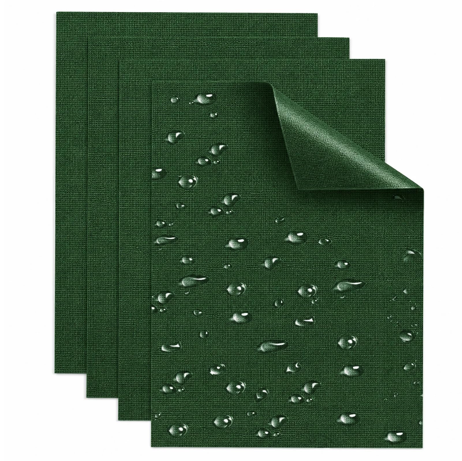 Skystuff Self-Adhesive Canvas Repair Tape, Heavy Duty Waterproof Fabric Repair Patches for Sofa, Chair, Awning, Tent, Clothes, Camping Outdoor Gear, Instant Strong Fix, 15x20cm, 4pcs Army Green โ image 1