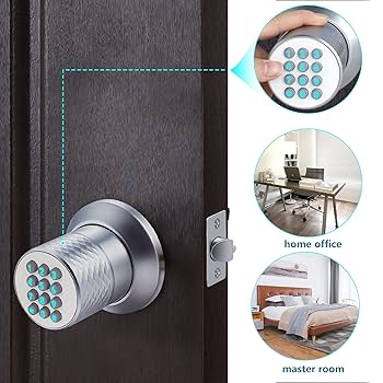 Amazon.co.jp: uyoyous デジタルドアノブ 電子キーパッド付き