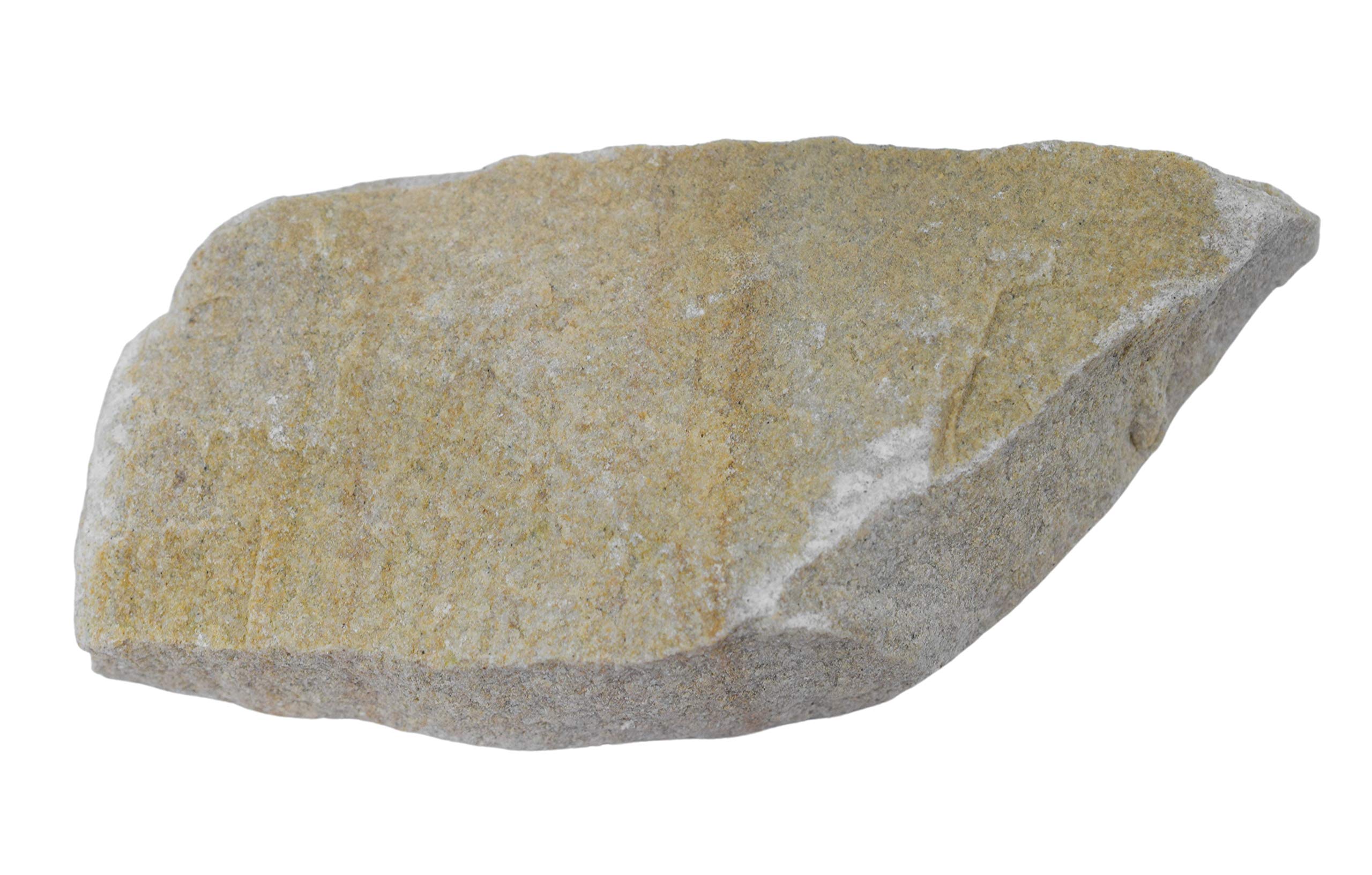 Raw White Sandstone, Sedimentary Rock Specimen - Hand Sample - Approx. 3" - Geologist Selected & Hand Processed - Great for Science Classrooms - Eisco Labs