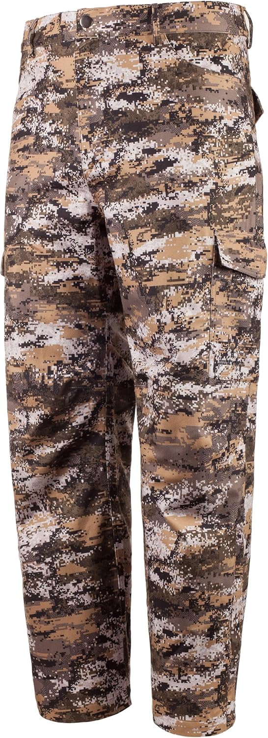 Huntworth Winsted Men's Tricot Waterproof Hunting Pants, Disruption Camo - Image 4