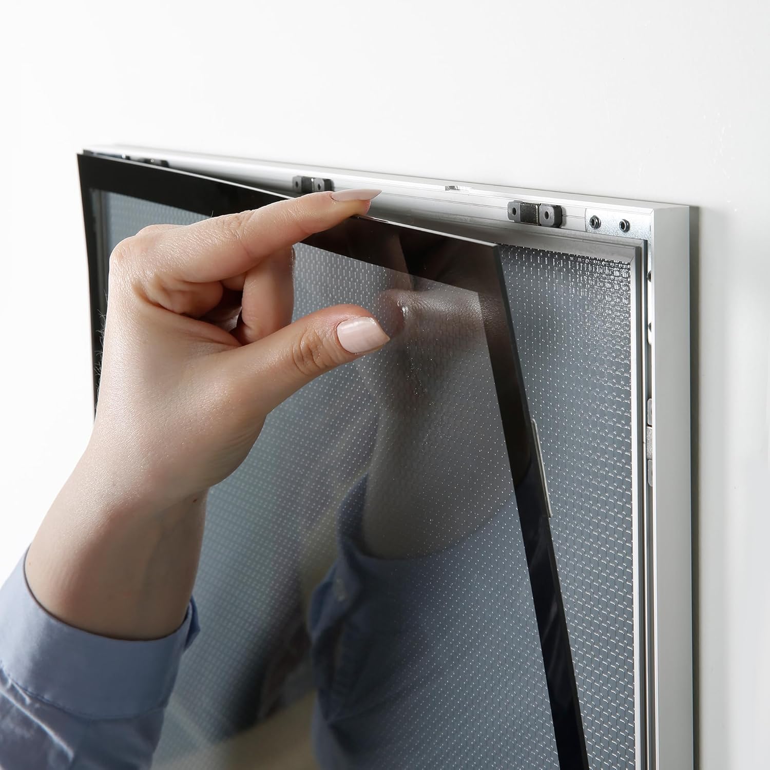 M&T Displays Magnetic Poster Frame 24x36 for Wall | Black Aluminum Picture Frame with Scratch-Resistant Gloss Cover | Easy Change Vertical Horizontal Display for Office, Business, Restaurant, Home