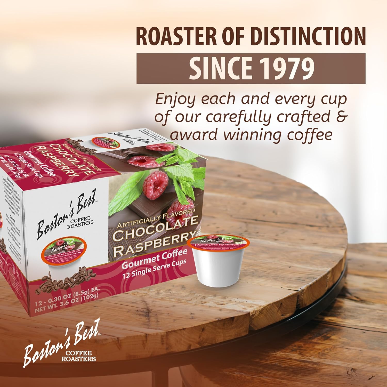 Boston's Best Medium Roast Chocolate Raspberry Flavored Coffee - 72 Single Serve K-Cup Pods