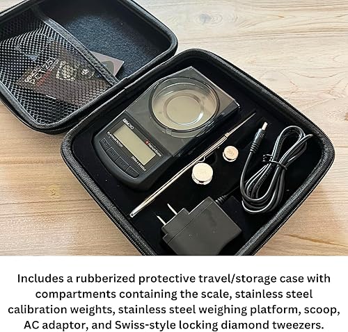 Miniatura 11 de GemOro Platinum PCT101 - Báscula de mini quilates Precise Jewelers - Piedra preciosa y diamantes de clase premium Herramienta de precisión