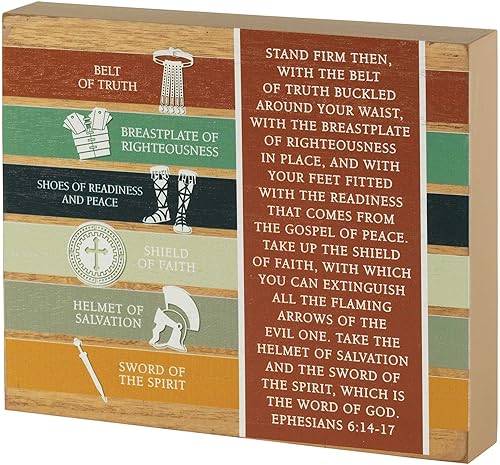 Dicksons Placa de tablero de pared de MDF de 10 x 8 pulgadas de Armor of God