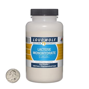 Lactose Monohydrate / 8 Ounce Bottle / 100% Pure Pharmaceutical Grade/Fine Powder