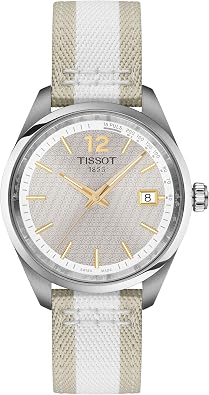 Tissot PR 100 34mm, Swiss Quartz Watch for Men and Women, Stainless Steal Case, Grey Dial