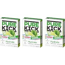 Pure Kick Sonic Limeade - Pack of 3-18 Servings - Powdered Drink Mix - Low Calorie and Zero Sugar - Refreshing Drink Anywhere and Anytime - Low Sodium