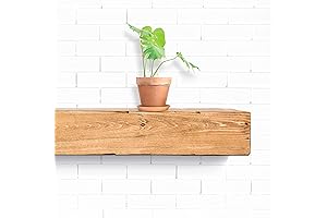 Wooden Mantel for Fireplace: Rustic Floating Mantle, Beam, Wall Shelf URBANDI