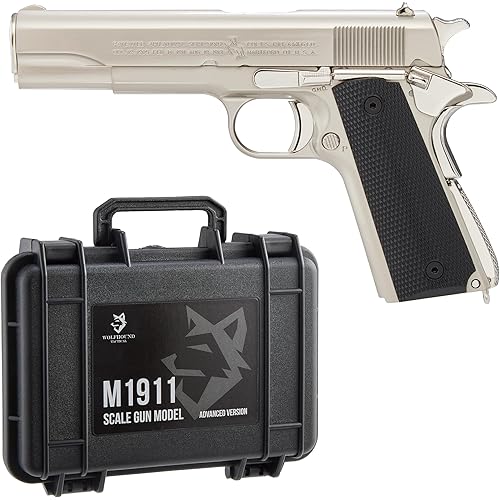 Miniature M1911 Model Kit 1:1.65 Scale - Metal Build Model Set for Desktop Display - Gift for Enthusiasts & Collectors - No Shooting Function (Sliver)