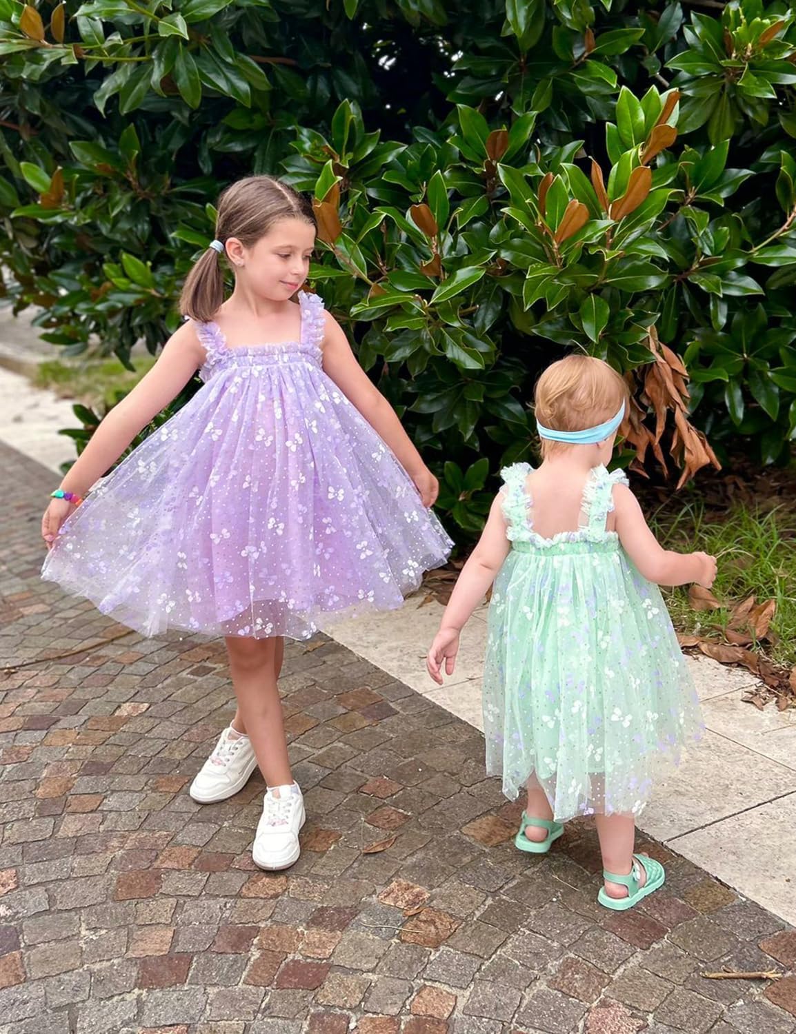 AGQT Baby Girls Tulle Tutu Dress Birthday Party Tulle Babydoll Dresses Size 6M-5T - Image 5