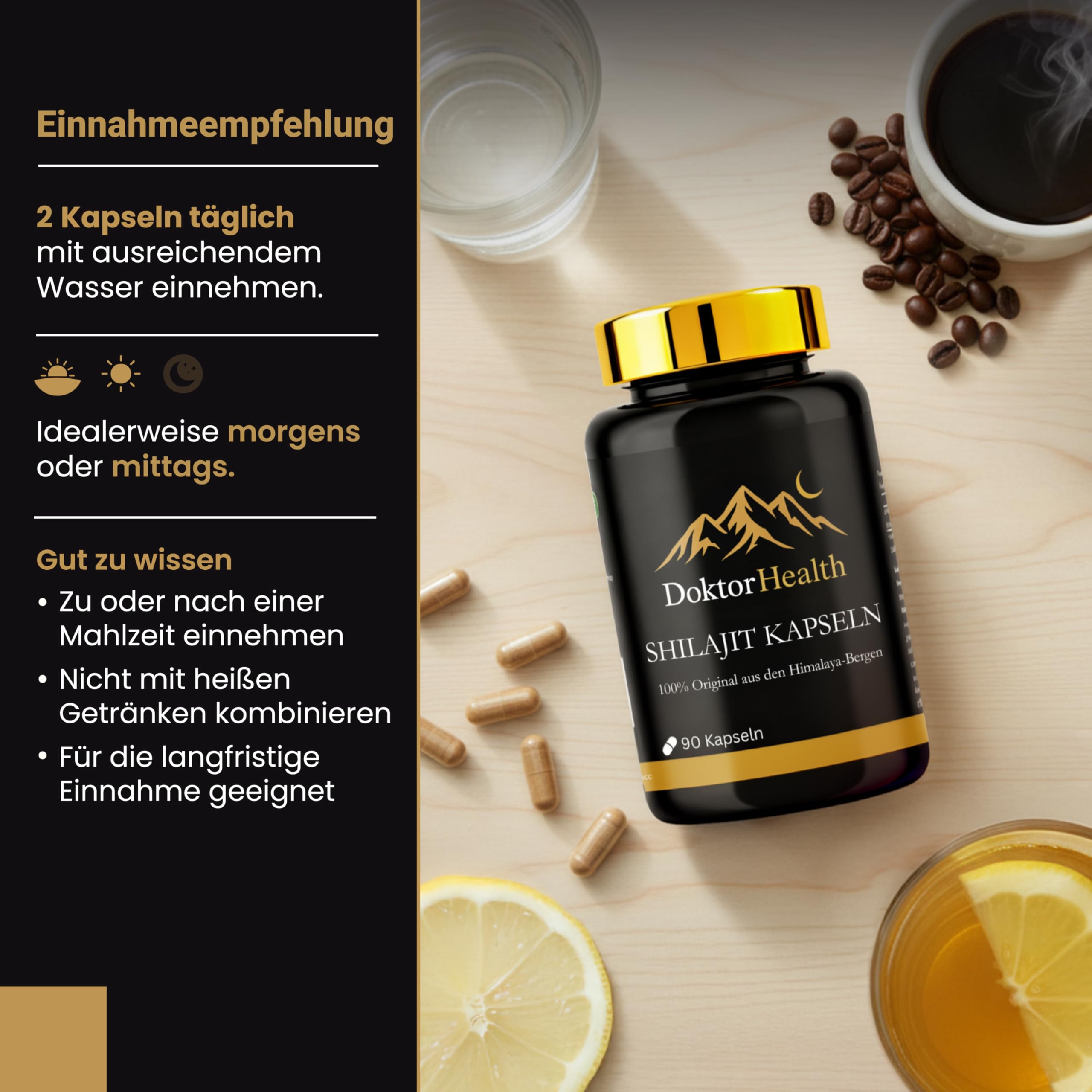Premium Himalaya Shilajit + Ashwagandha Kapseln - hochdosiert 1300 mg Tagesdosis - 90 vegane Kapseln – Original aus Himalaya - Handernte - vegan, ohne unnötige Zusätze & laborgeprüft Deutschland
