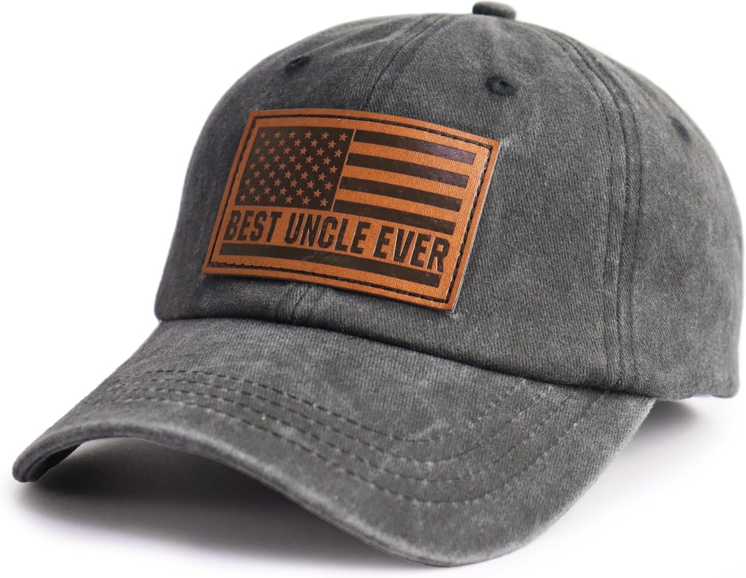 Best Dad Ever American Flag Hat,Adjustable Cotton Embroidered Fathers Day Birthday Gifts for Papa Baseball Cap - Image 2