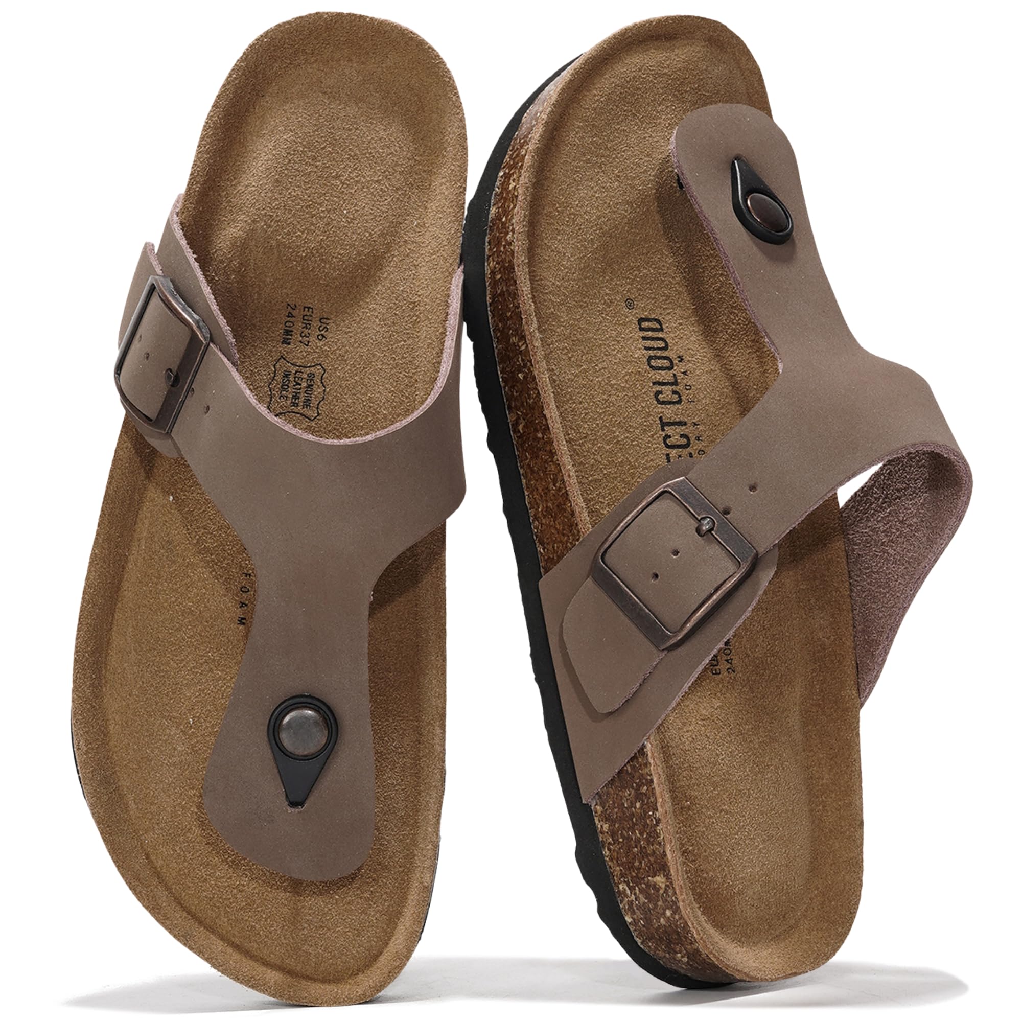 project cloud 100% Genuine Leather Thong Sandals Women Footwear - Memory Foam Insole Womens Sandals - Non-Slip Womens Flip Flops - Lightweight Sandals for Women 2026-picture-34