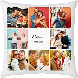 Easycosy Custom Photo Text Personalized Throw Pillow Cover 18x18 - Customized Pillowcase for Valentine's Anniversary Gifts Women