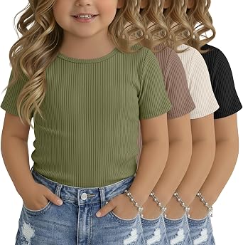 Oakgarden 4 Pack Toddler Girls Shirts