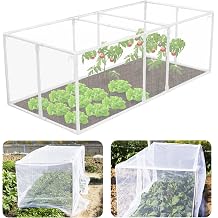72 * 33 * 30 in Detachable Crop Cages for Garden, Plant Protection Tent with Garden Netting for Vegetables Fruits Flowers,Mesh Plant Covers for Outdoors White