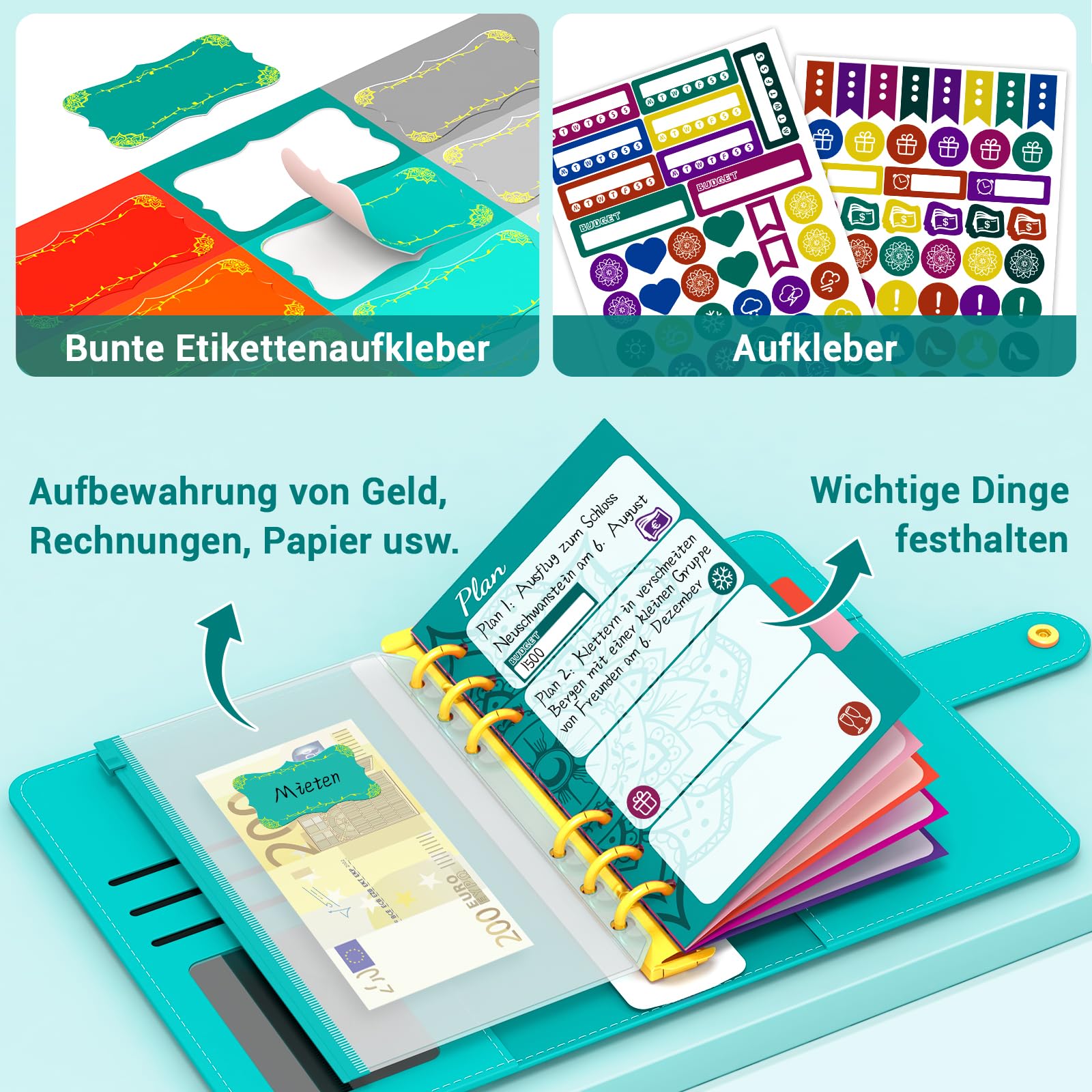 Budget Planner, German A6, Financial Planner, Household Book for Enter Savings Book for Money Budget Planner - Image 4