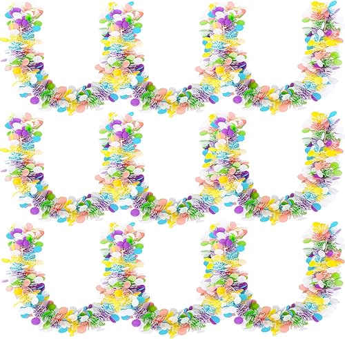 Miniatura 19 de MARFOREVER Guirnalda de oropel de copo de nieve de Navidad, guirnalda metálica de copo de nieve rojo y verde para invierno, país de las maravillas,